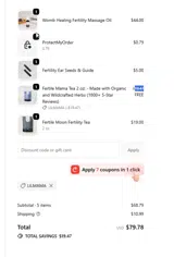 LILMAMA coupon verification screenshot