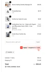 SAVE30 coupon verification screenshot