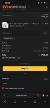 WAKEFIELD coupon verification screenshot