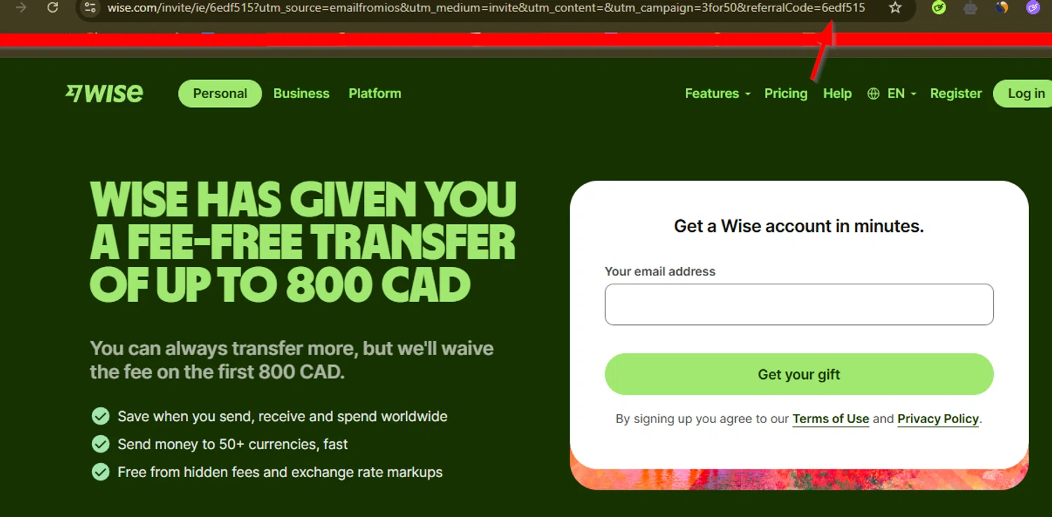 Wise coupon code screenshot showing code 6edf515 applied at Wise checkout page. Uploaded by SimplyCodes community member SimplyCVerlie on Feb 7, 2025