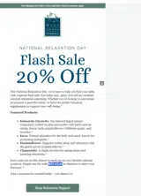 RELAX20 coupon verification screenshot