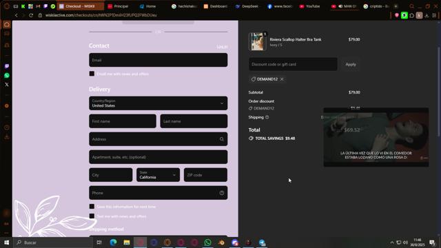 Wiskii Active checkout page showing Wiskii Active discount code box | Screenshot taken by SimplyCodes community member on Aug 30, 2025
