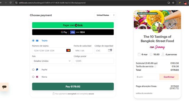 Withlocals checkout page showing Withlocals coupon code box | Screenshot taken by SimplyCodes community member on Mar 5, 2025
