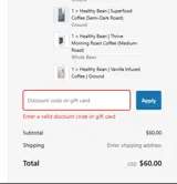 Wizard Labels coupon verification screenshot