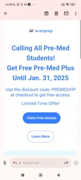 PREMEDVIP coupon verification screenshot