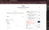 Wholesale Jewelry Website coupon verification screenshot