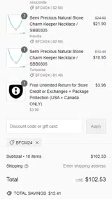 Wholesale Jewelry Website coupon verification screenshot