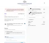 Wholesale Jewelry Website coupon verification screenshot