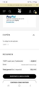 15OFF coupon verification screenshot