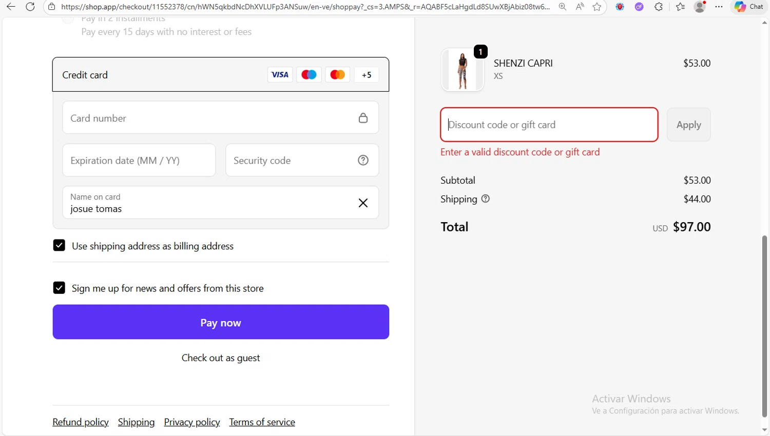 WMNS WEAR discount code screenshot showing code VIP15 applied at WMNS WEAR checkout page. Uploaded by SimplyCodes community member Franco20 on Nov 29, 2025