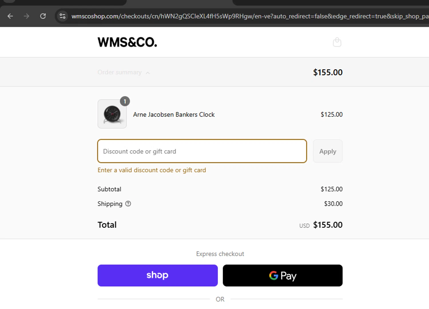 Wms&Co. promo code screenshot showing code planners10 applied at Wms&Co. checkout page. Uploaded by SimplyCodes community member ExtraordinarySleuth3936 on Sep 7, 2025