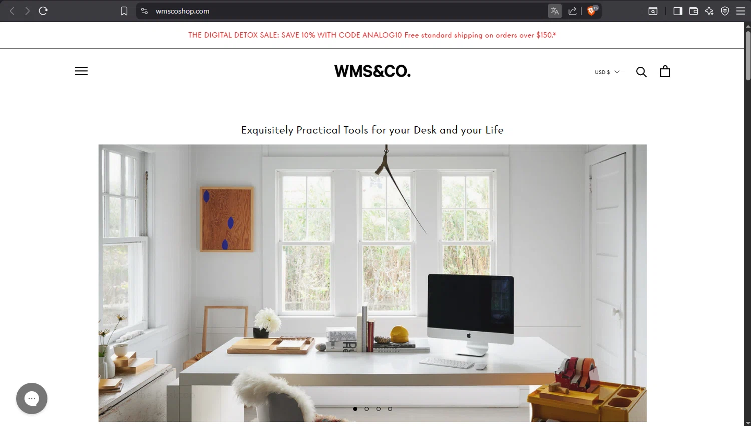 Wms&Co. promo code screenshot showing code ANALOG10 applied at Wms&Co. checkout page. Uploaded by SimplyCodes community member crischidy25 on Nov 26, 2025