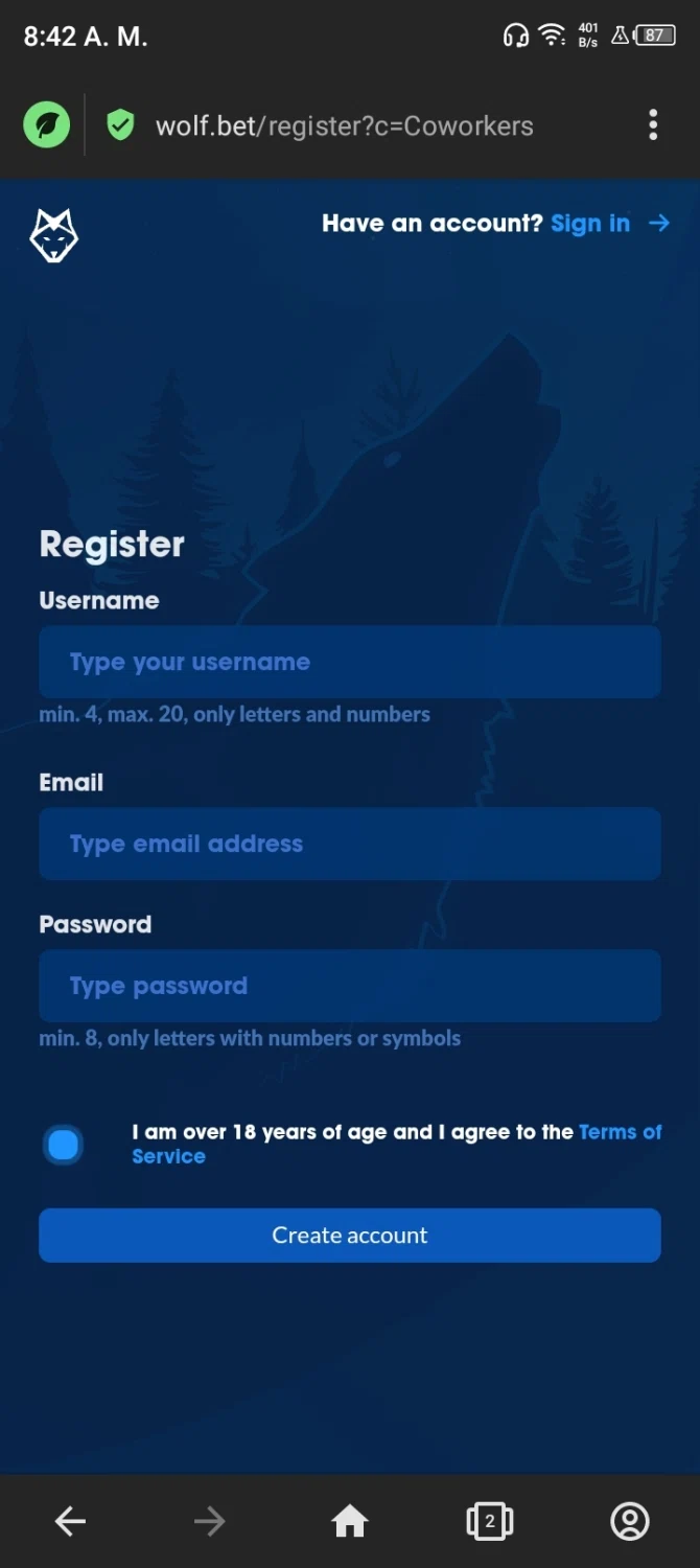 Wolf.bet checkout page showing Wolf.bet promo code box | Screenshot taken by SimplyCodes community member on Dec 10, 2022