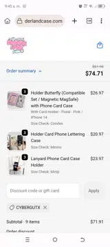 CYBERGUTX coupon verification screenshot