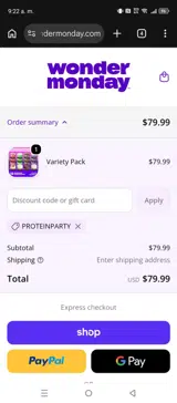 Wonder Monday coupon verification screenshot