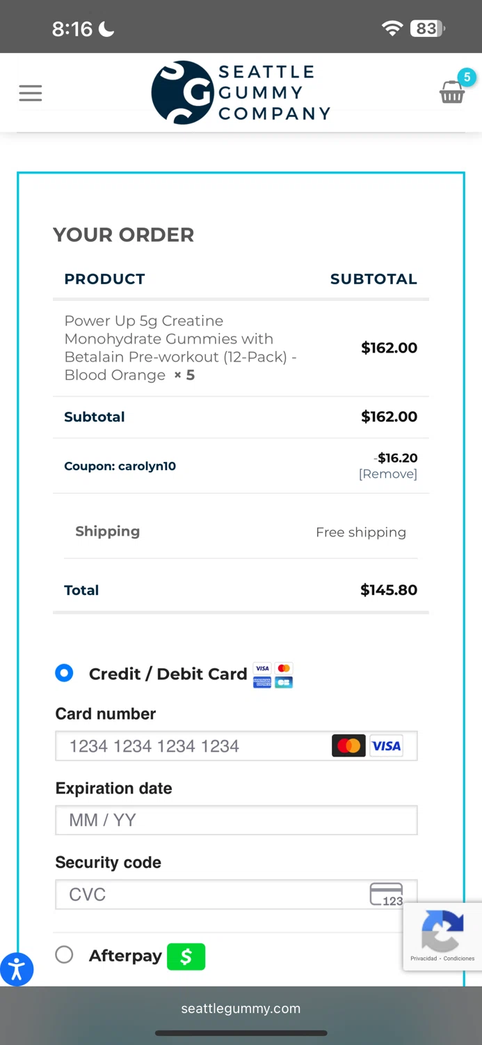 Wondershare Virbo promo code screenshot showing code MAFCCAB5 applied at Wondershare Virbo checkout page. Uploaded by SimplyCodes community member Angel162007 on Jun 2, 2025