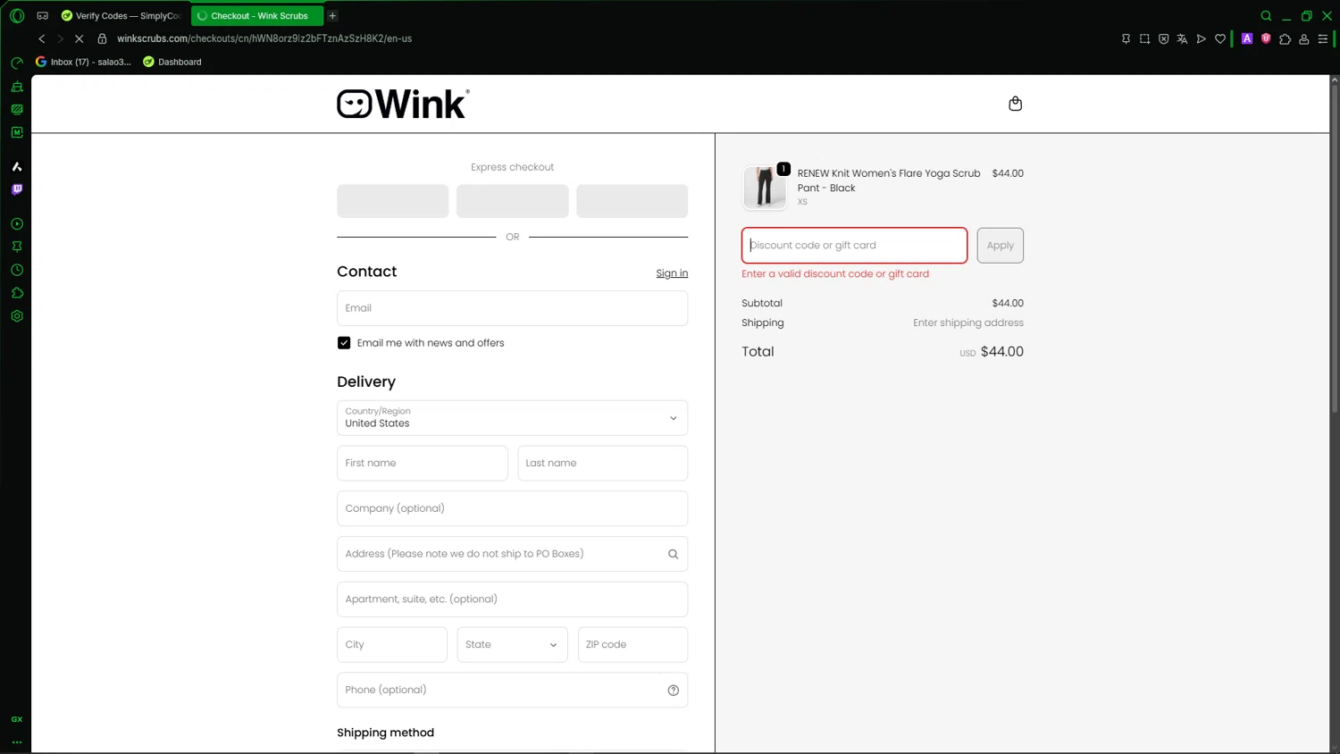 WonderWink promo code screenshot showing code summer35 applied at WonderWink checkout page. Uploaded by SimplyCodes community member LegendaryCaptain2435 on Feb 15, 2026