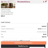 woodambitious10. coupon verification screenshot