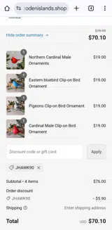 Jhawk90 coupon verification screenshot