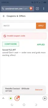 INST21 coupon verification screenshot