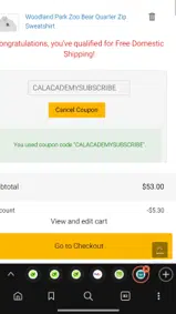 Woodland Park Zoo coupon verification screenshot