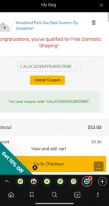 Woodland Park Zoo coupon verification screenshot