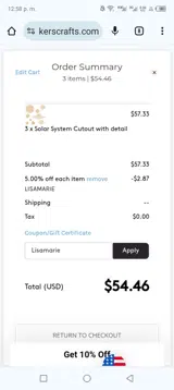 Lisamarie coupon verification screenshot