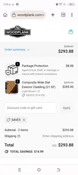 SAVE5 coupon verification screenshot