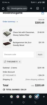 Thegame15 coupon verification screenshot
