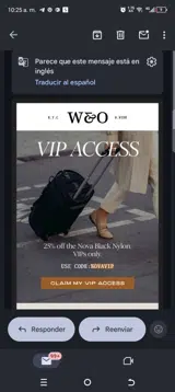 Novavip coupon verification screenshot