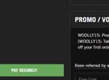 WOOLLY15 coupon verification screenshot
