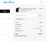DISCOUNT15 coupon verification screenshot