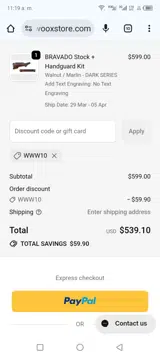 WWW10 coupon verification screenshot
