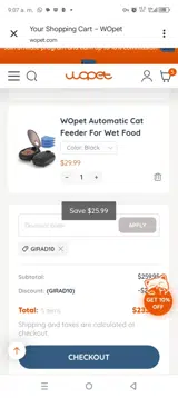 GIRAD10 coupon verification screenshot