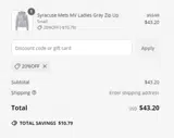 20%OFF coupon verification screenshot