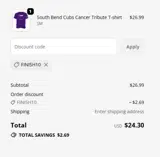 FINISH10 coupon verification screenshot