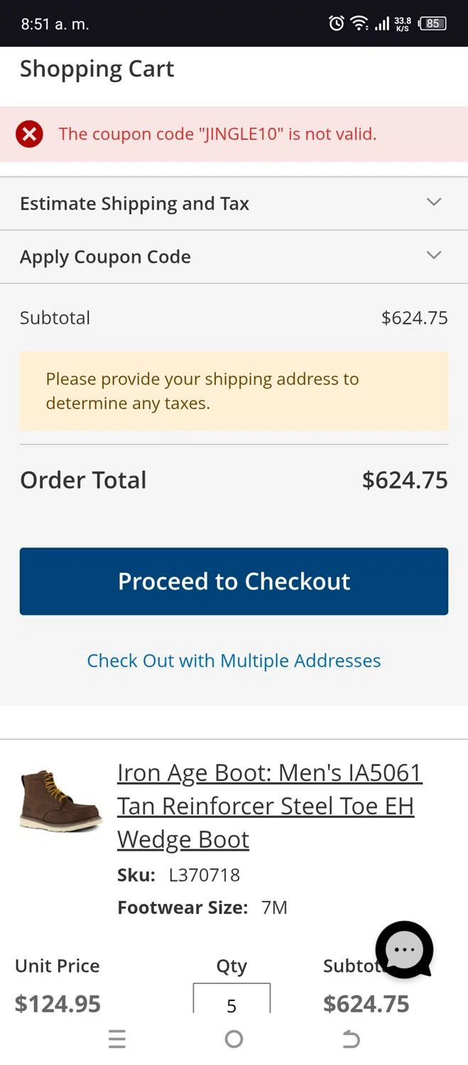 Working Person's Store promo code screenshot showing code JINGLE10 applied at Working Person's Store checkout page. Uploaded by SimplyCodes community member jorgeston on Jan 2, 2025