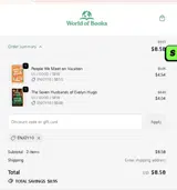 World of Books - Sell Your Books US coupon verification screenshot
