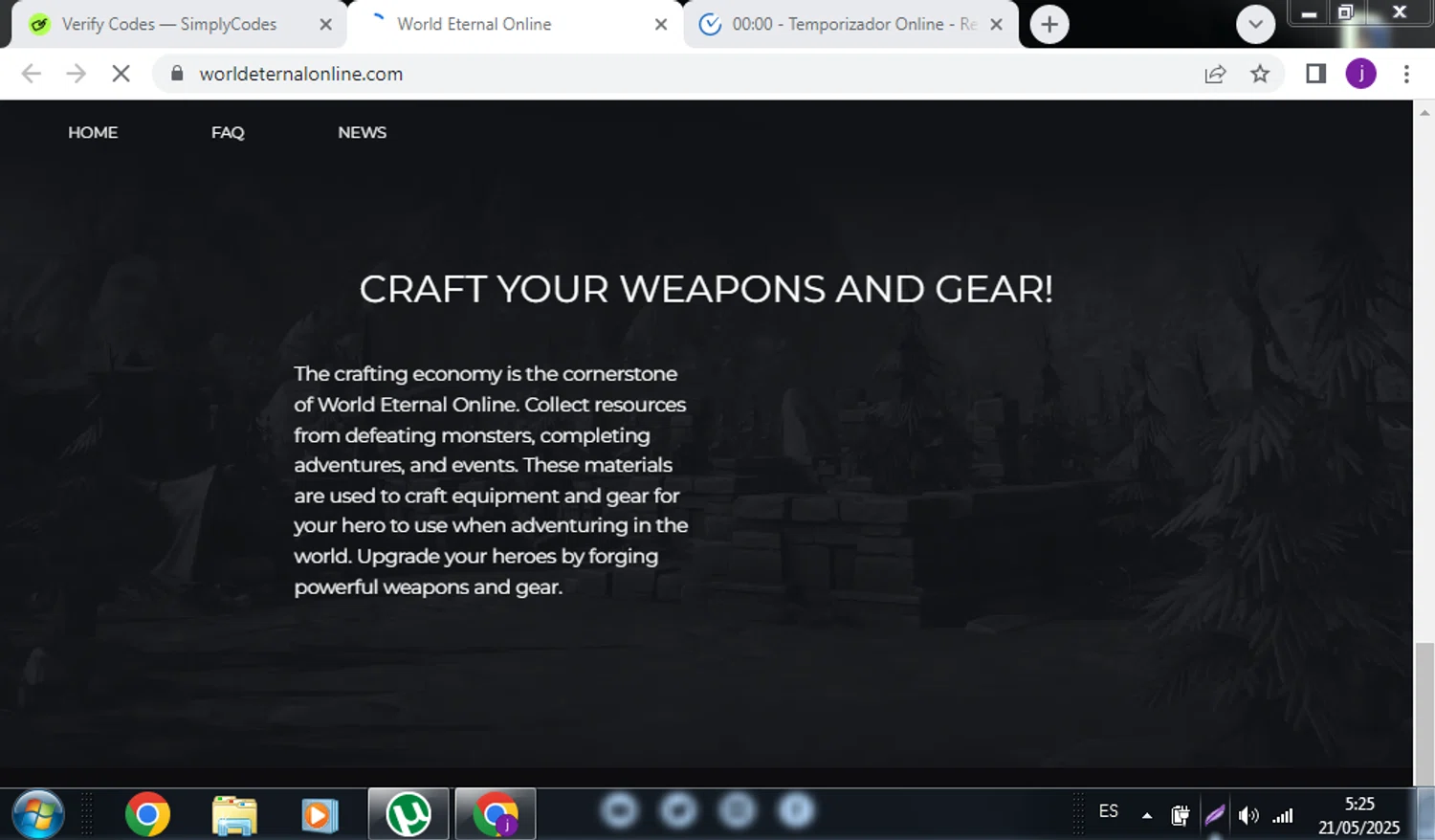 World Eternal Online promo code screenshot showing code BOGO applied at World Eternal Online checkout page. Uploaded by SimplyCodes community member QuestScholar4095 on May 21, 2025