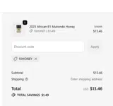 10honey coupon verification screenshot