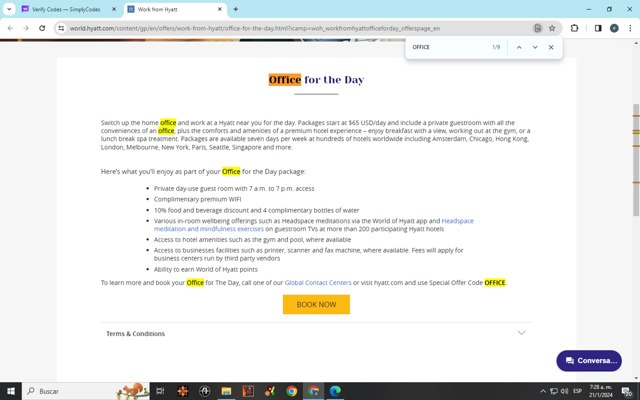World of Hyatt checkout page showing World of Hyatt promo code box | Screenshot taken by SimplyCodes community member on Jan 21, 2024