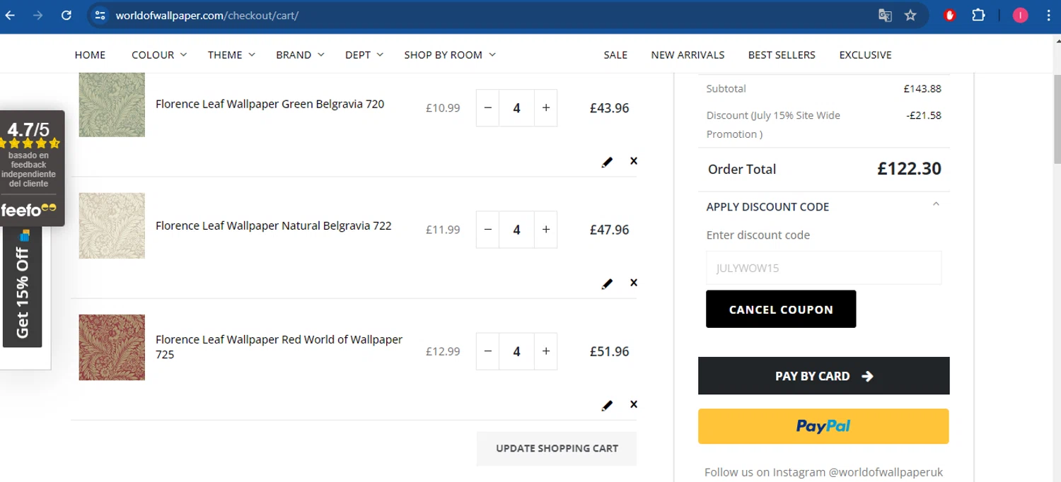 World of Wallpaper Discount Codes 10 Off September 2024