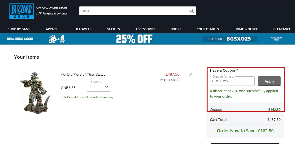 World of Warcraft checkout page showing World of Warcraft discount code box | Screenshot taken by SimplyCodes community member on Jul 15, 2021