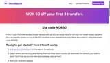 WorldRemit coupon verification screenshot