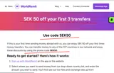 WorldRemit coupon verification screenshot