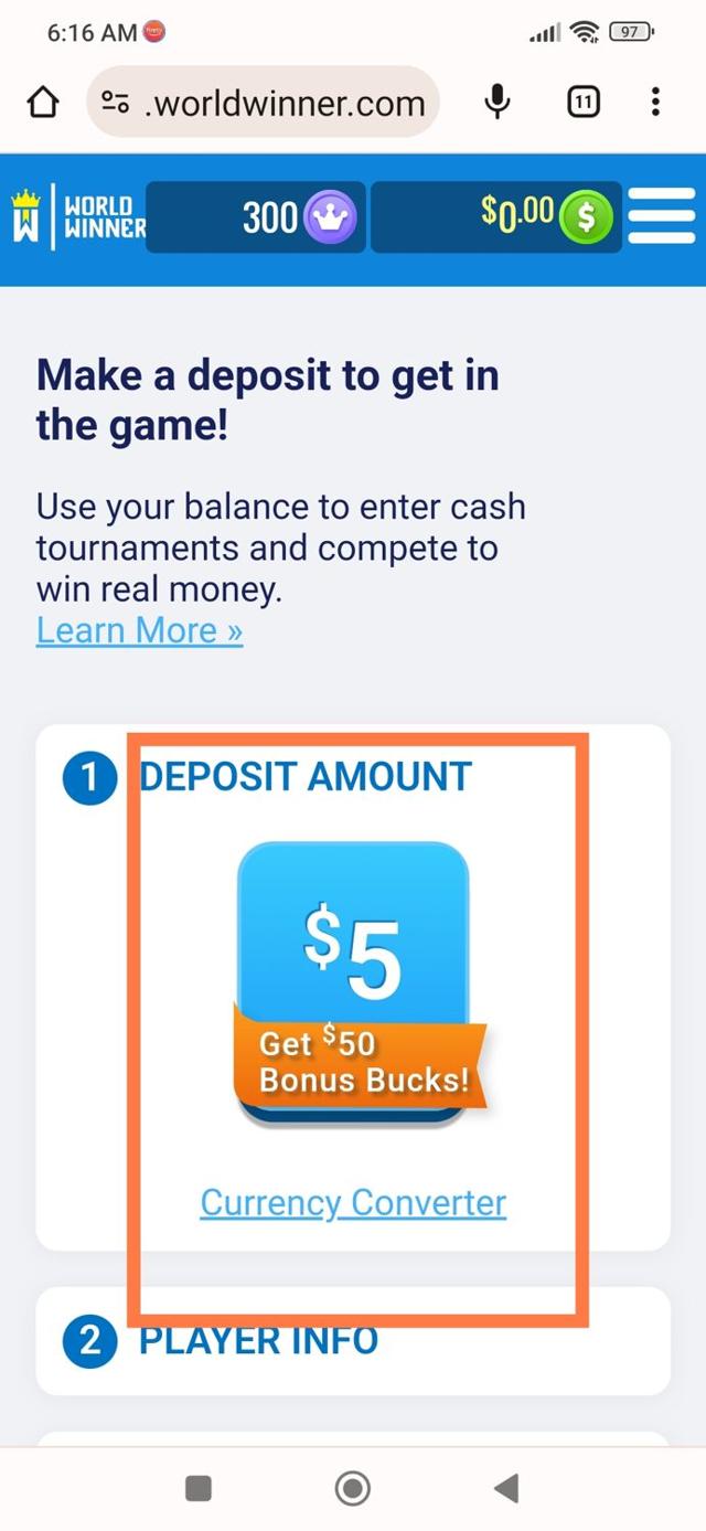 WorldWinner checkout page showing WorldWinner promo code box | Screenshot taken by SimplyCodes community member on Nov 5, 2023