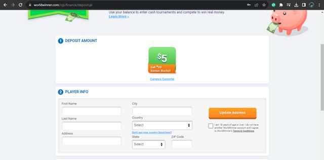 WorldWinner checkout page showing WorldWinner promo code box | Screenshot taken by SimplyCodes community member on Nov 19, 2023