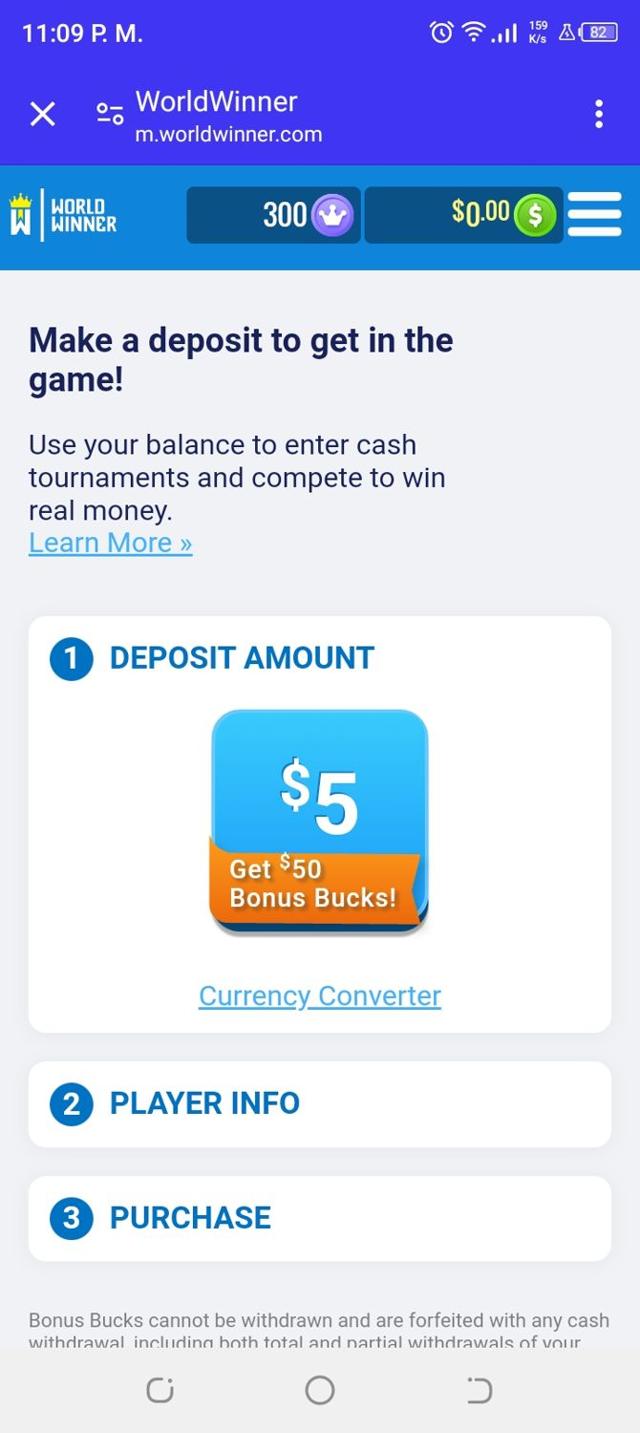 WorldWinner checkout page showing WorldWinner promo code box | Screenshot taken by SimplyCodes community member on Oct 15, 2023