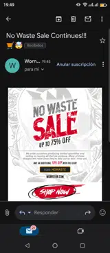 Nowaste coupon verification screenshot