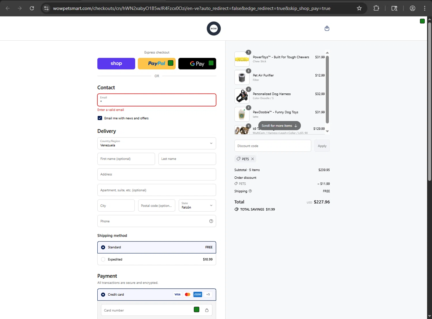Wowpetsmart discount code screenshot showing code PETS applied at Wowpetsmart checkout page. Uploaded by SimplyCodes community member kaiser2 on Sep 14, 2025
